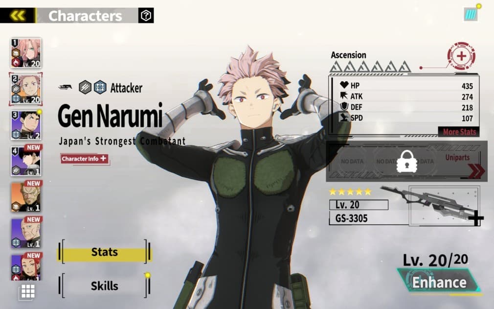 gen narumi best dps character with pink hair and hands at the back of his head