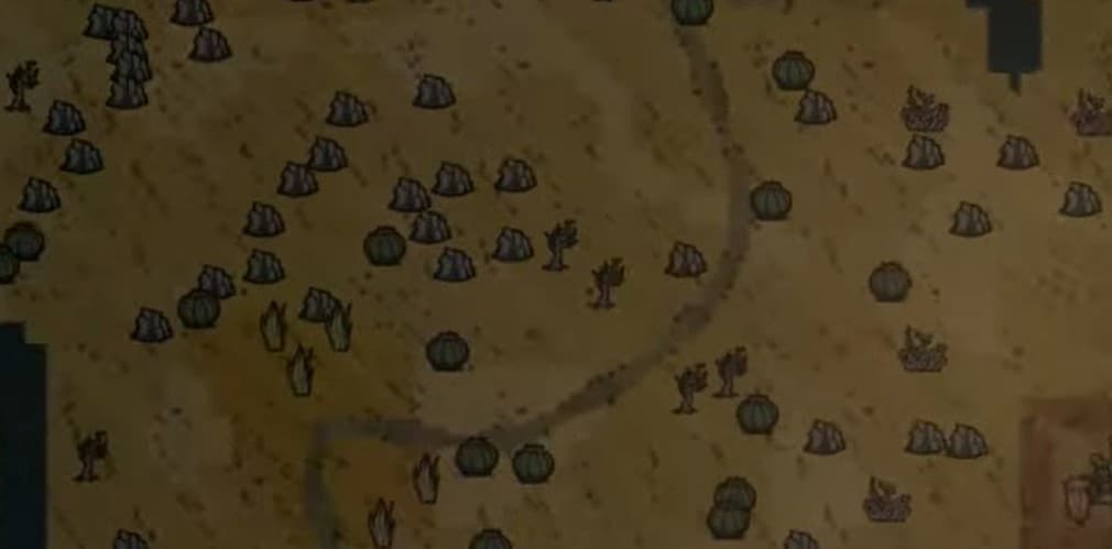 Parts of the map revealed in Don't Starve Together mobile