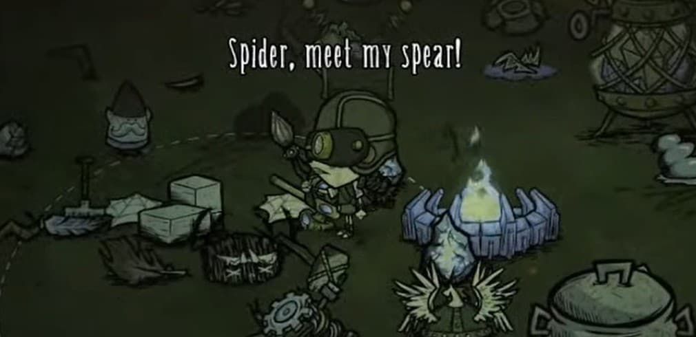 dead spider in honor of webber in dst