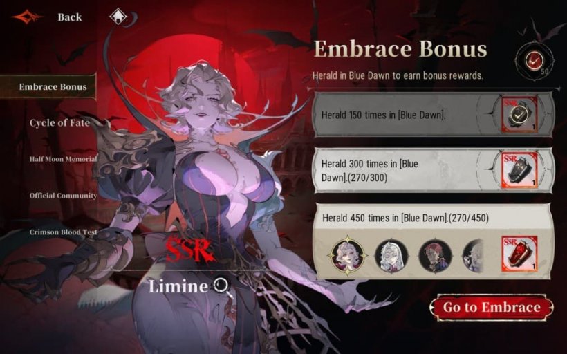 bonus from summoning 150 times and then 300 times in silver and blood