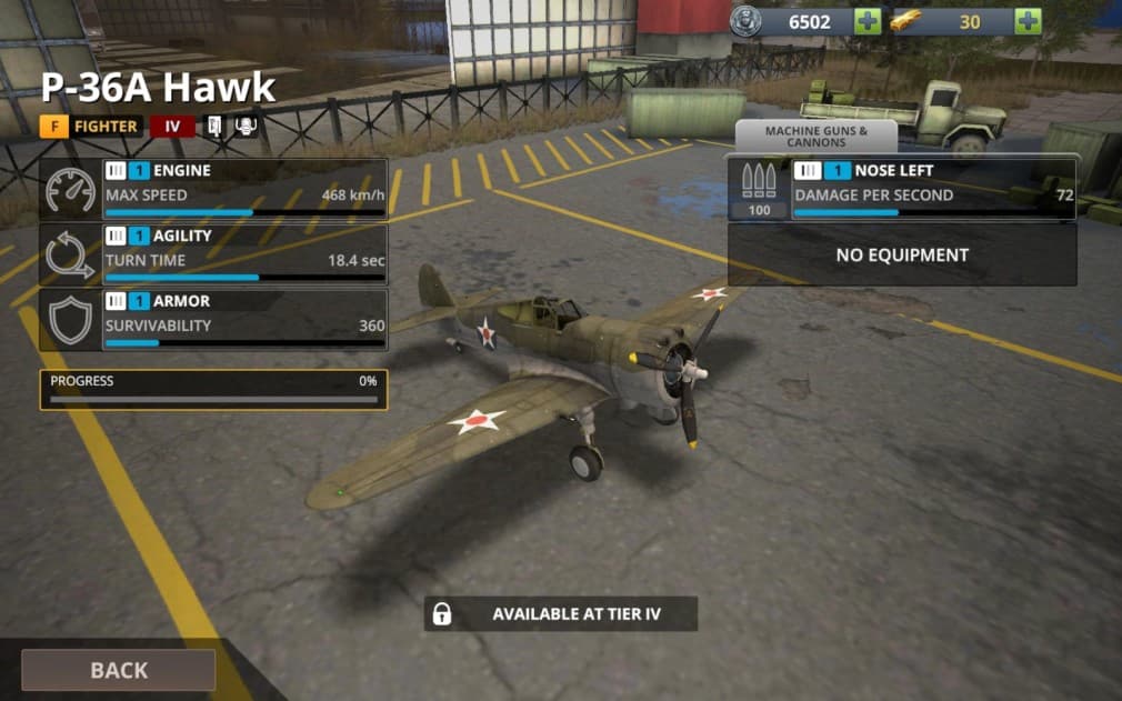 p36a hawk fighter