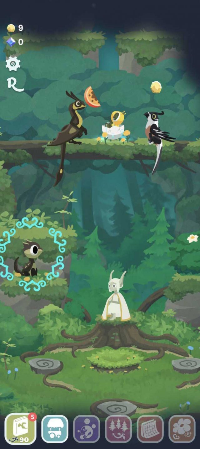 baby dragons hanging out in a forest