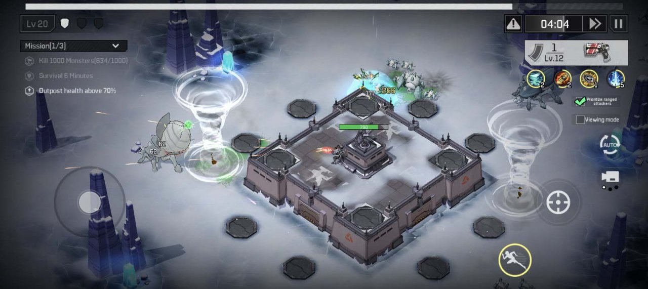 a frozen battlefield with aliens