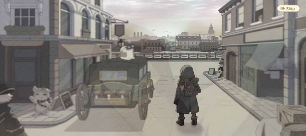 a lone traveller journeying across the city