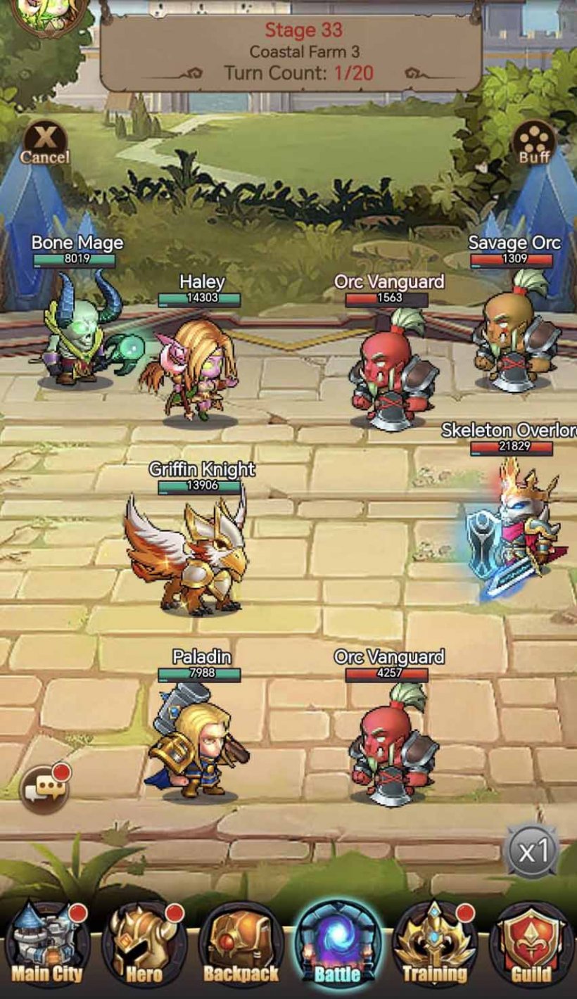 a party of warriors battling monsters