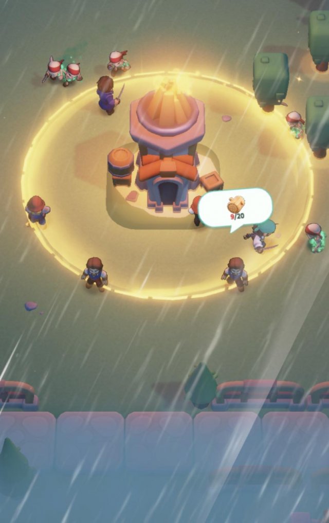 a camp surrounded by zombies