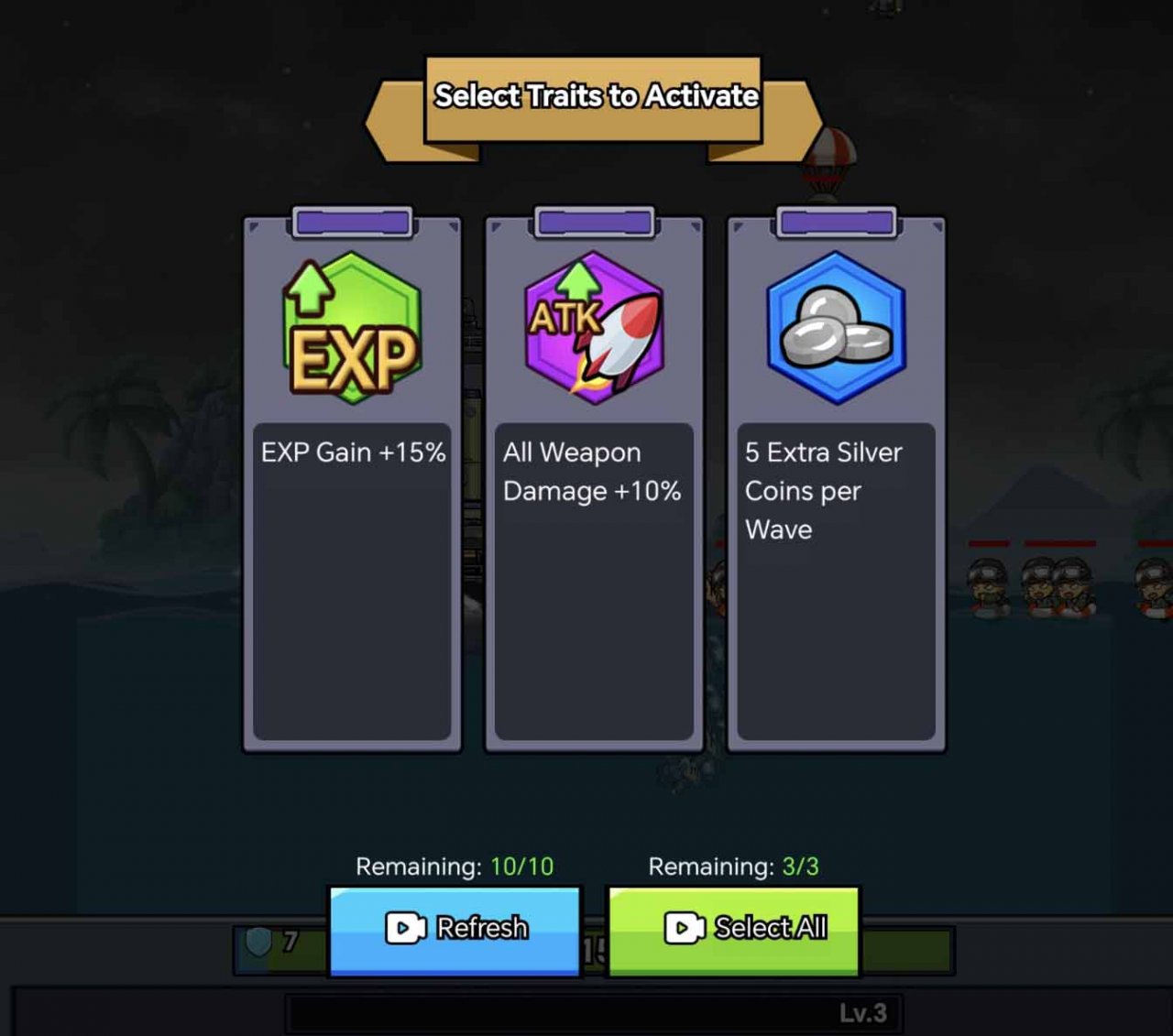 Ahead of the Game - Fleet Fortress is roguelike tower defence with merging and space management (whew!) 3 three skills to choose from with random perks