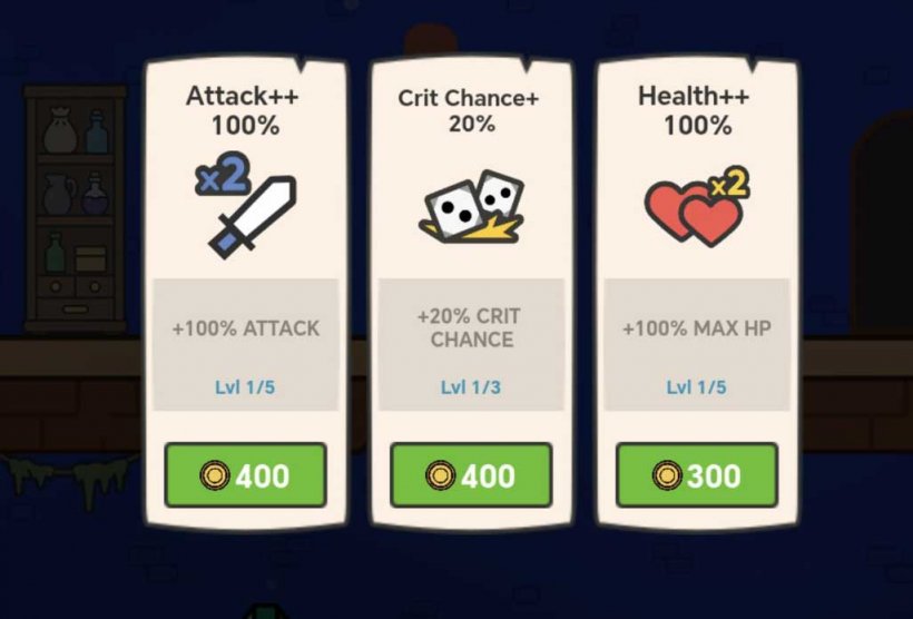 three different perks to unlock
