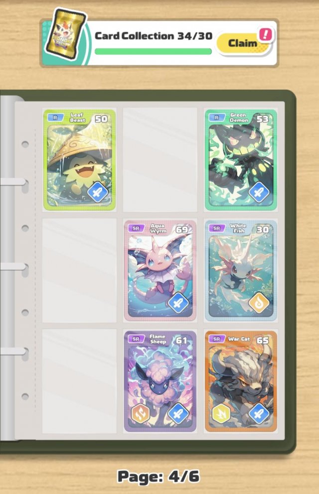 a collection of cards in an album