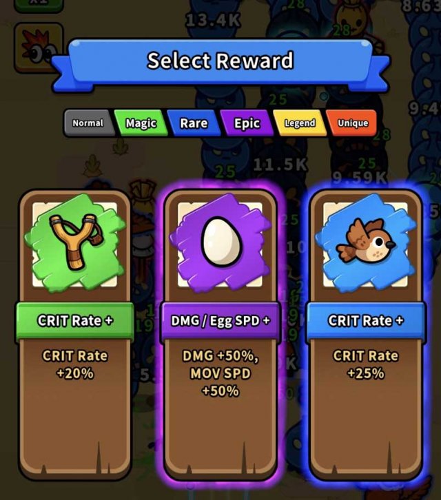 three options of randomised boons