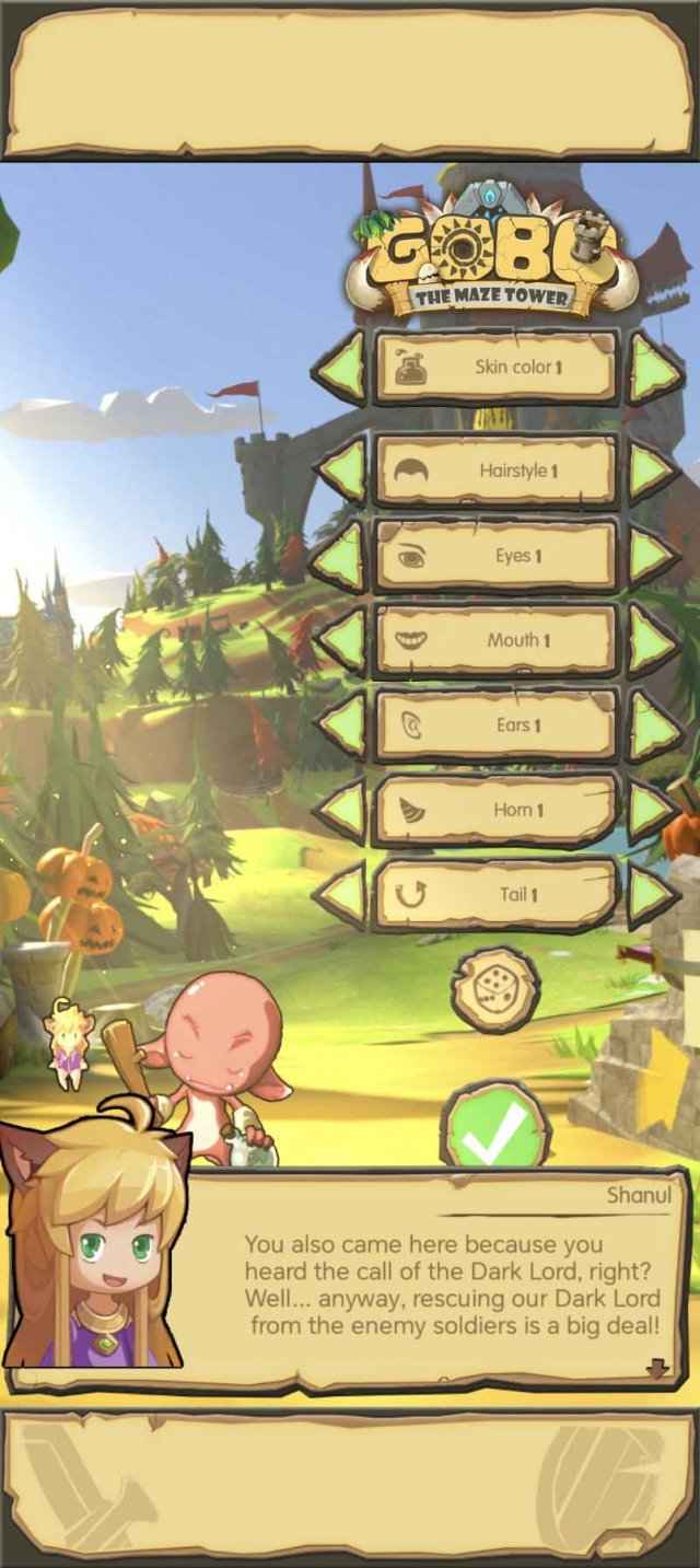 goblin customisation screen