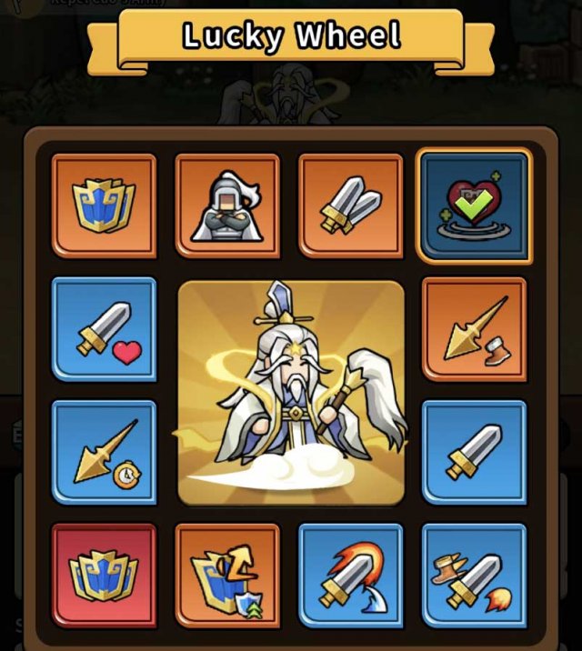 an old man with a series of icons and rewards around him
