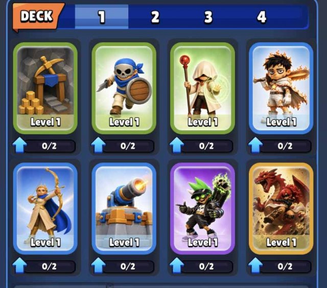 a lineup of hero cards to collect