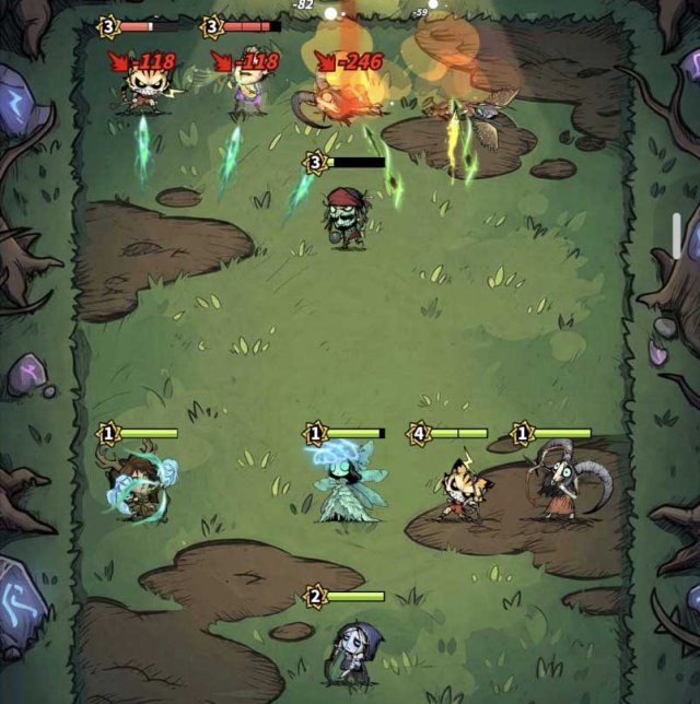 characters fighting in a battlefield like chess