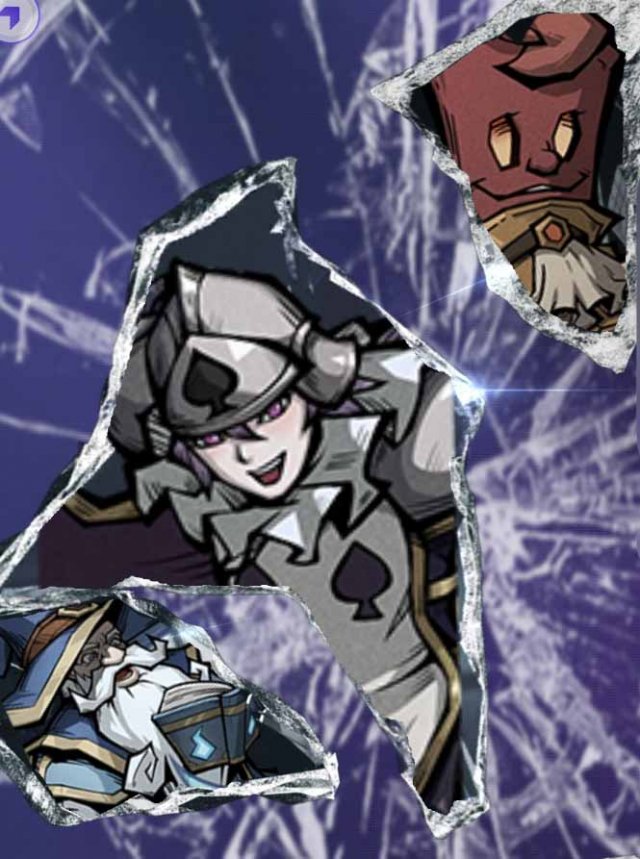broken mirror shards with different fairy tale characters