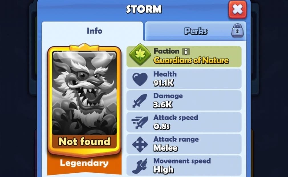 storm the Chinese dragon and his stats in ludus