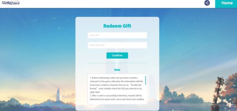 redeem website for codes