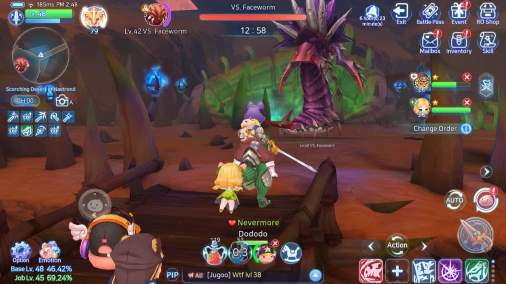 character riding the pet before a battle with a boss