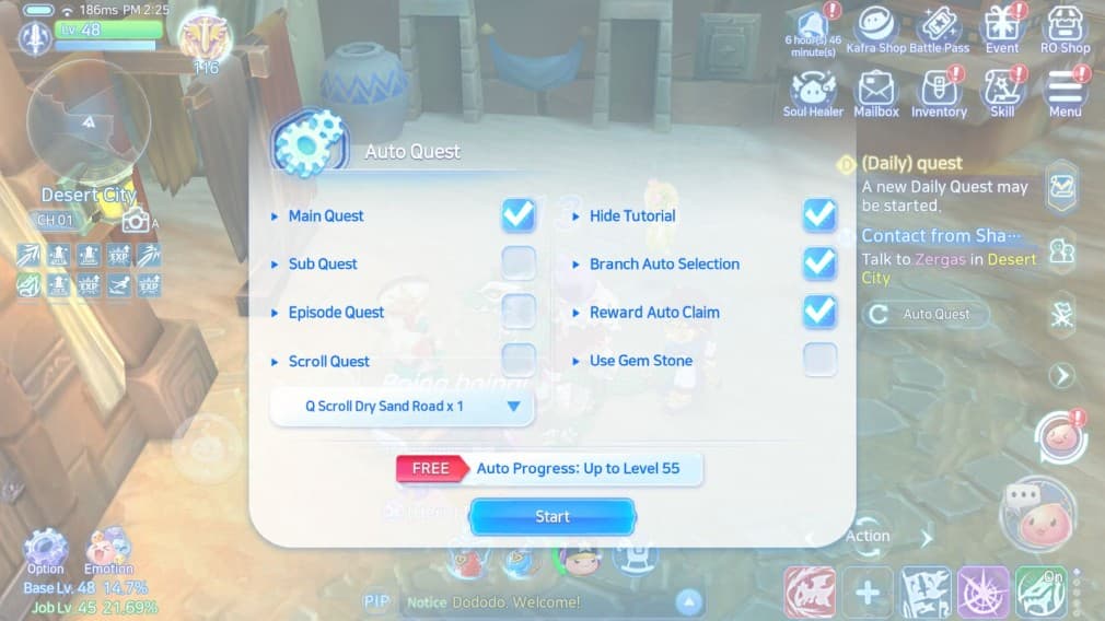 picking what quest you are monitoring