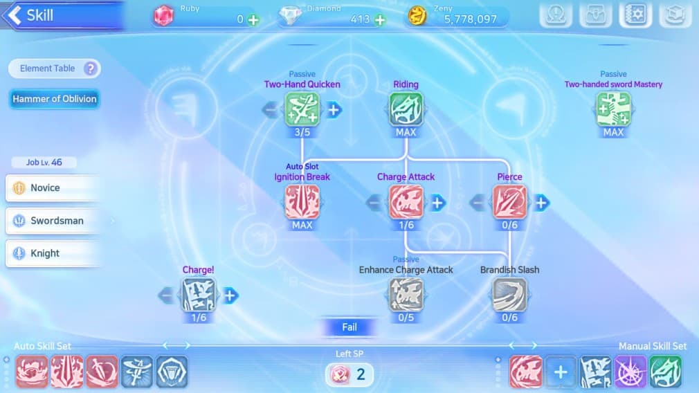 skill tree for one class