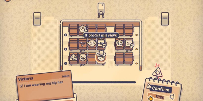 Is This Seat Taken? is a cosy puzzler where you're ironically at the mercy of people's picky pet peeves, out now