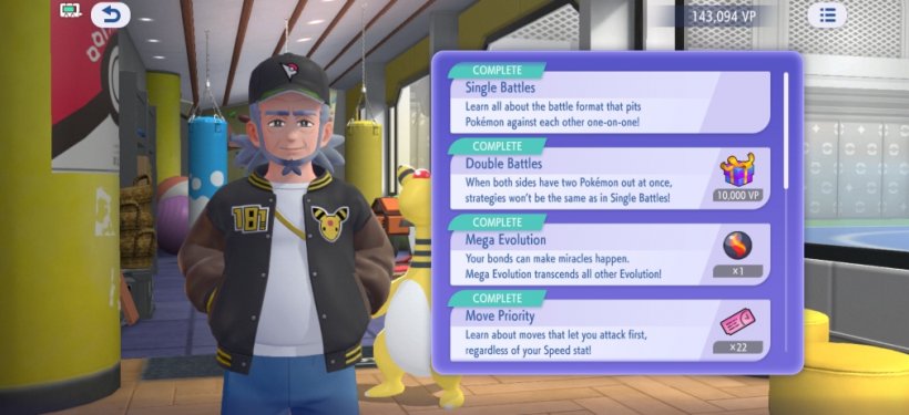 Cordy stands next to the various tutorials, all of which have been completed