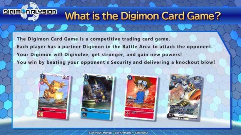 digimon alysion what is the digimon card game