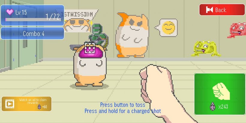 Feeding Mochi-O seeds