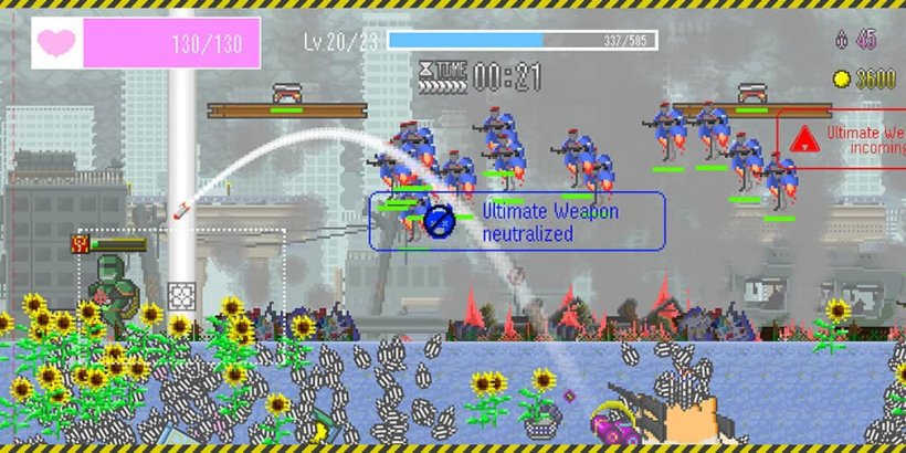 battling drones and soilders with jetpacks