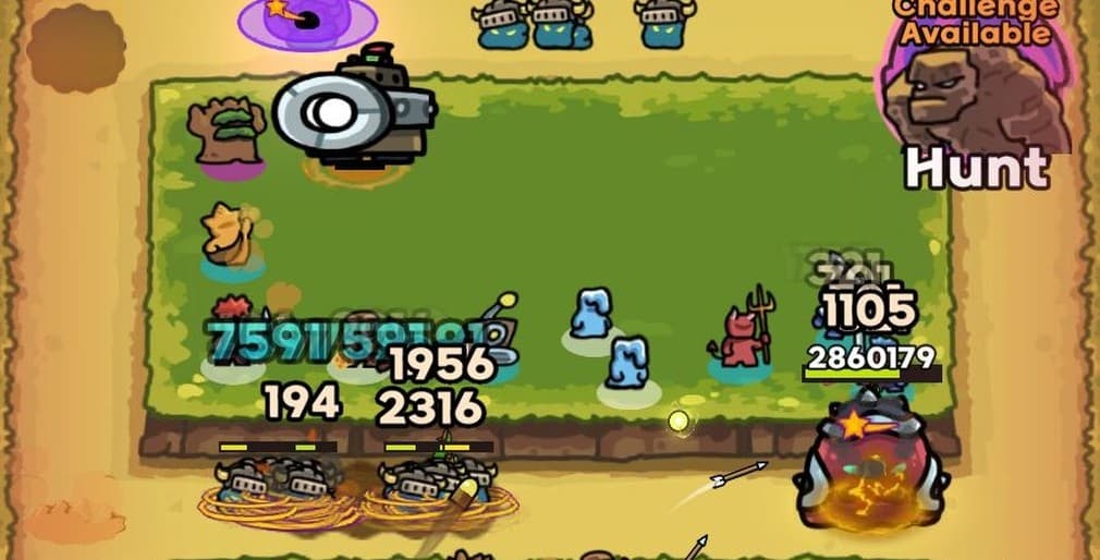team attacking upcoming wave of enemies and boss