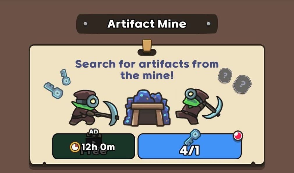 two goblins mining resources in the artifact mine