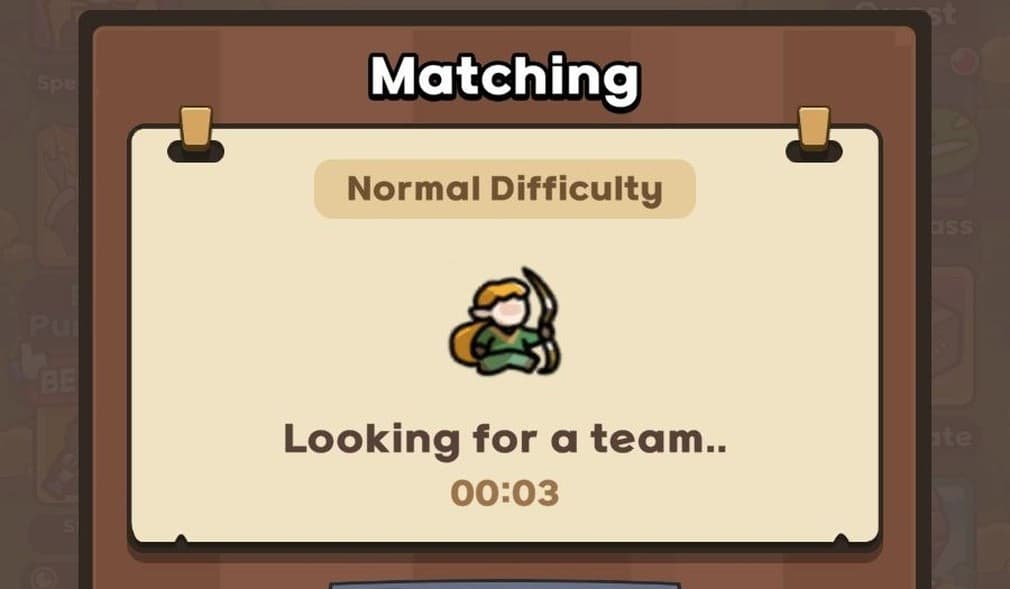 matching interface when you dive into a game