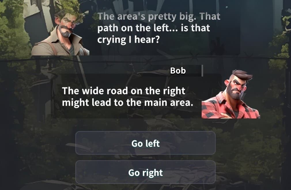 decision to take in a dark war survival quest