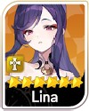 lina girl with purple hair and moon necklace