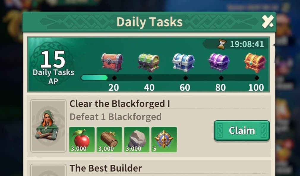 daily quests list and progress in fate war