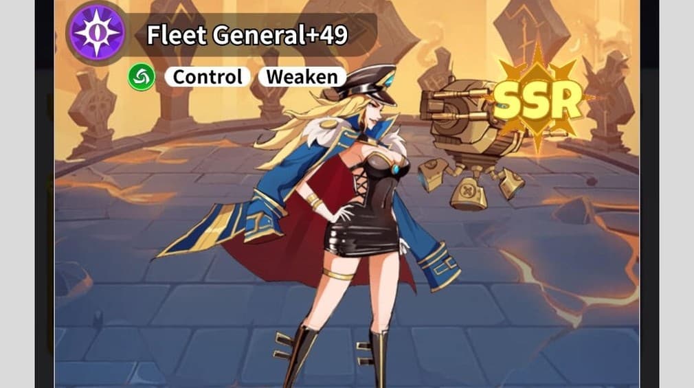 fleet general blonde girl with hat and cape