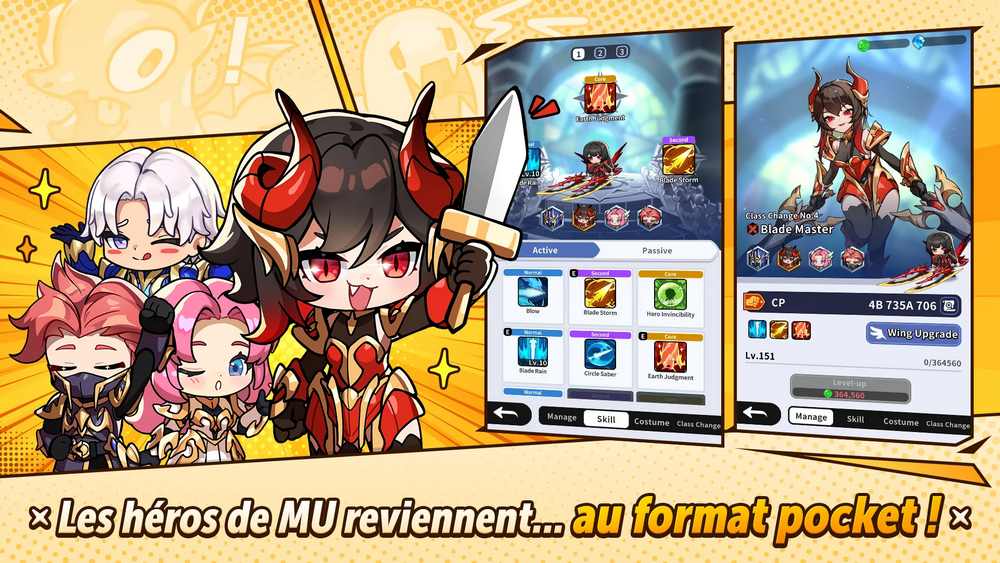 Artwork promotionnel en français pour Mu Pocket Knights