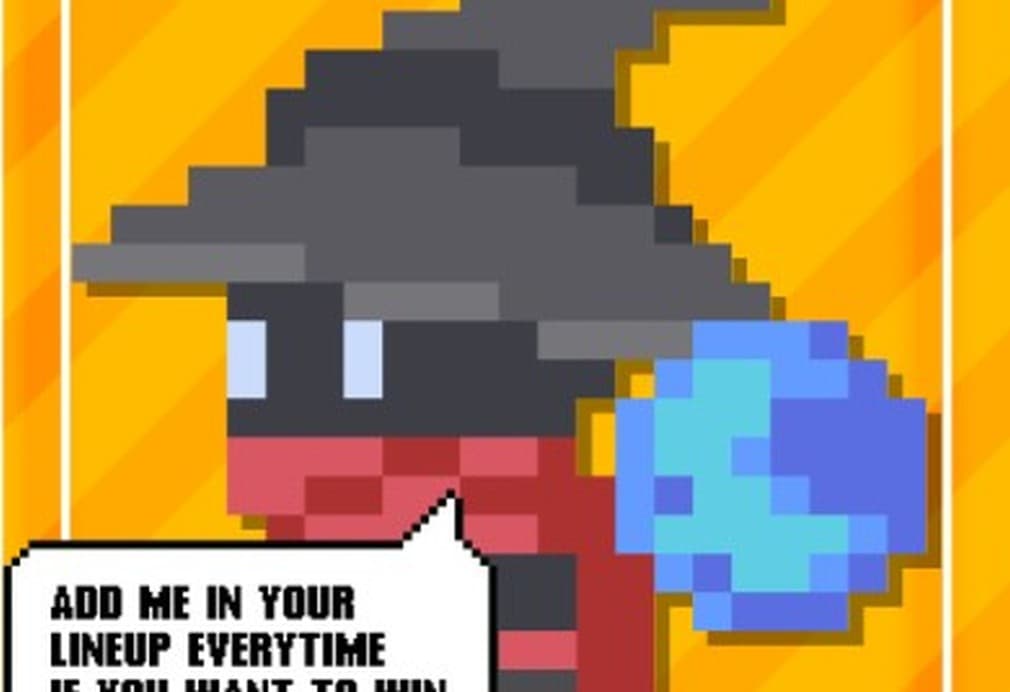 mage character with a magus hat and a blue magic orb