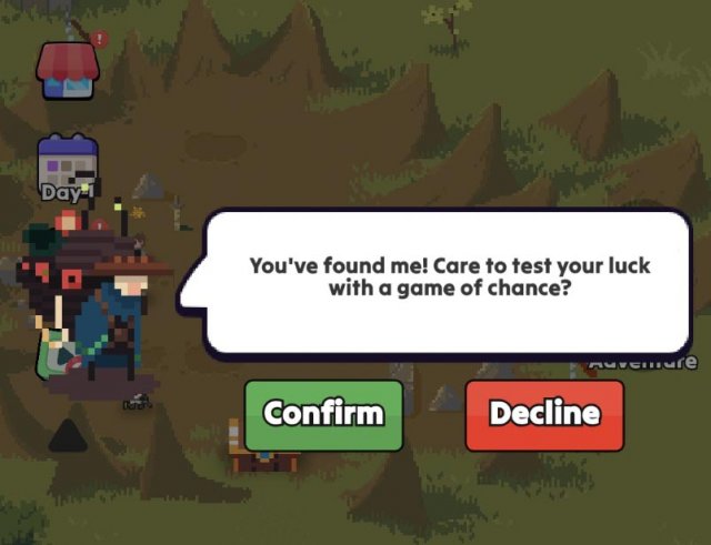 a randomised NPC offering a boon by chance