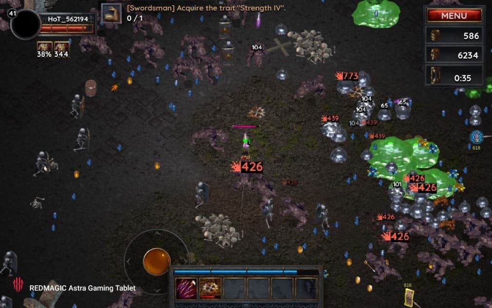 battle and leveling in the dark forest