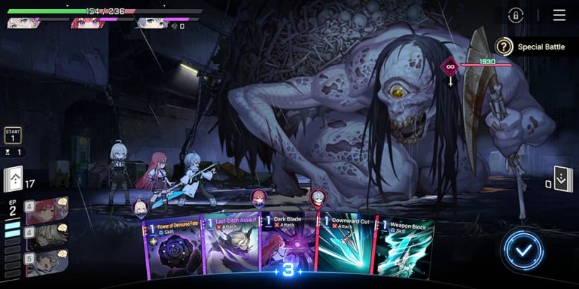 Protos battling a giant cyclops