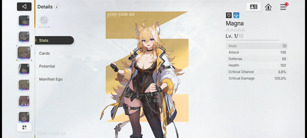 a cat eared girl in a white coat