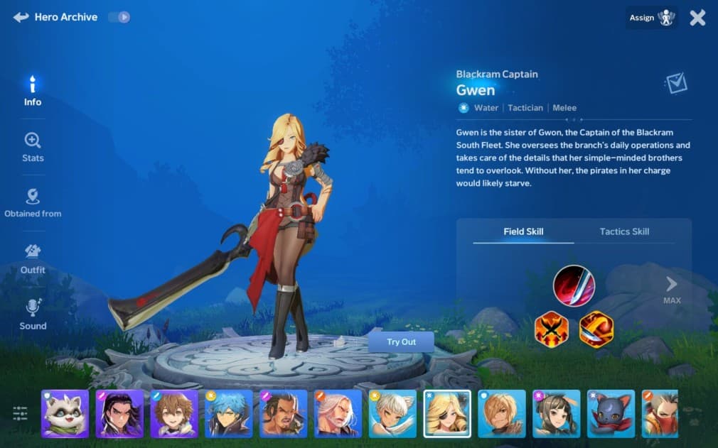 gwen blonde girl with long hair holding a long sword and ready for battle