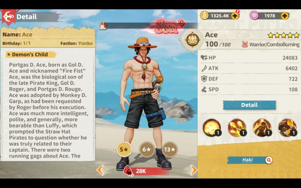 Ace stares slightly off camera with a menacing look on his face