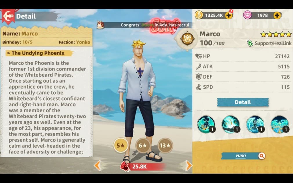 Marco stands on the beach in a white shirt with one hand resting on his hip