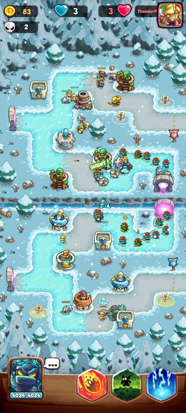 main combat gameplay of kingdom rush battles with two players