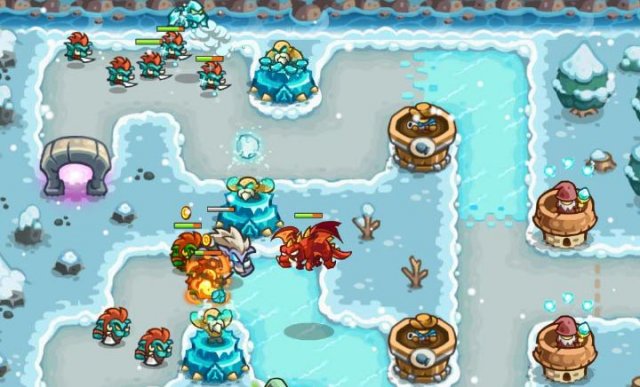 ashbite the dragon hovering over a snowy battlefield