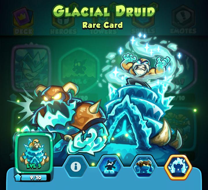 glacial druid hurling snowballs