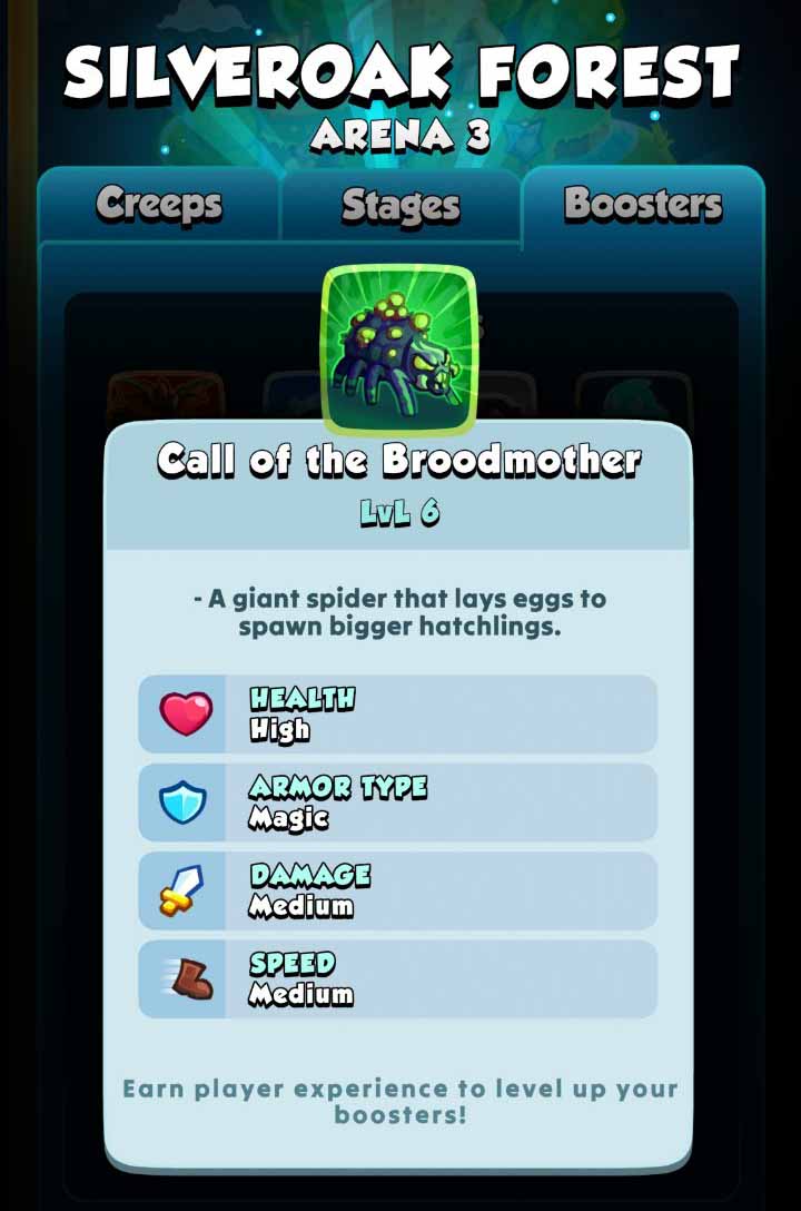 broodmother stats in silveroak forest