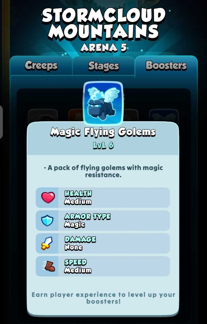 magic flying golem stats